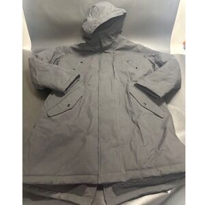 The Kooples NEW Sherpa Lined Hooded Cotton Parka Black Size Small MSRP $785‎